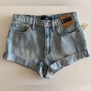 AERO Aeropostale Light Blue Denim Jean Mom Shorts Sz 4 Brand NEW Woman's